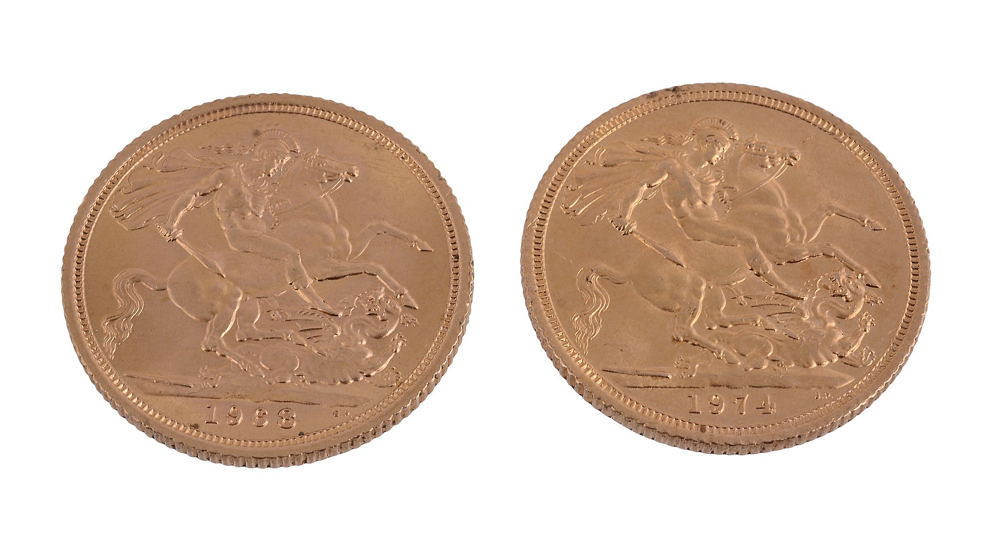 Elizabeth II, Sovereigns (2) 1968, 1974.   Extremely fine (2) - Image 2 of 2