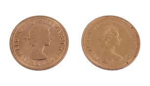 Elizabeth II, Sovereigns (2) 1968, 1974.   Extremely fine (2)