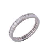 A diamond eternity ring,   set throughout with brilliant cut diamonds, approximately 0.85 carats