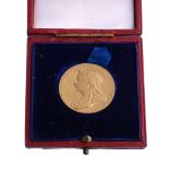 Victoria, Diamond Jubilee 1897, small size official gold medal by G.W de Saulles,   26mm, 22ct, 12.