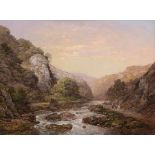 Edward Price (1800-1885) RA, RBA - Dovedale, Derbyshire  Oil on canvas Signed and dated 1880 lower
