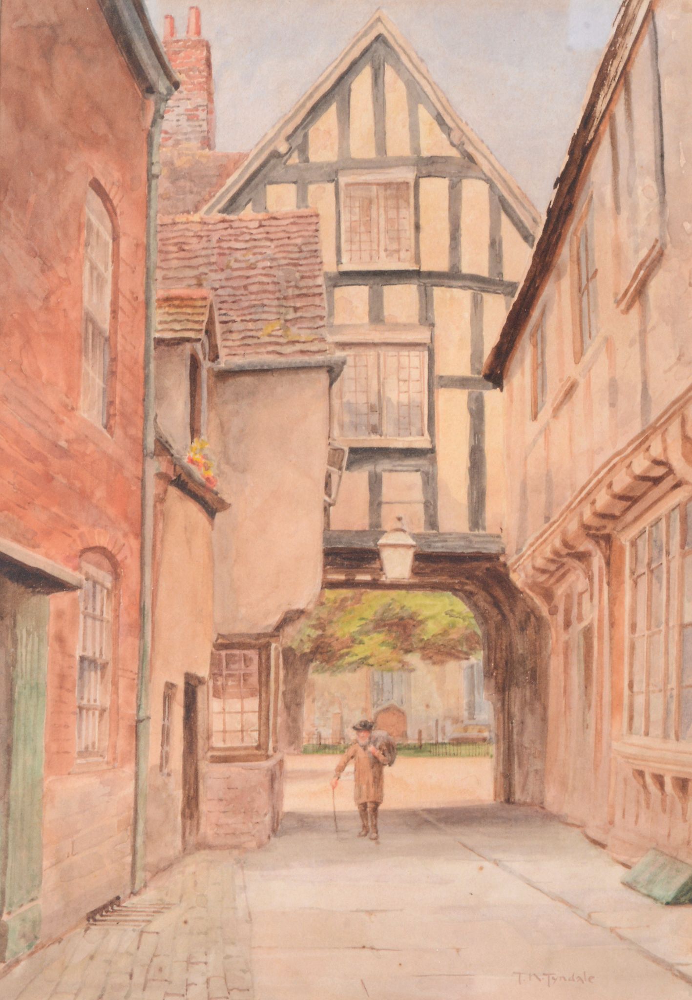 Thomas Nicholson Tyndale (1860-1930) - Evesham,Worcester  Watercolour Signed lower right 26 x 18 - Image 4 of 5