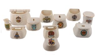 A selection of fishing related crested china   A selection of fishing related crested china,