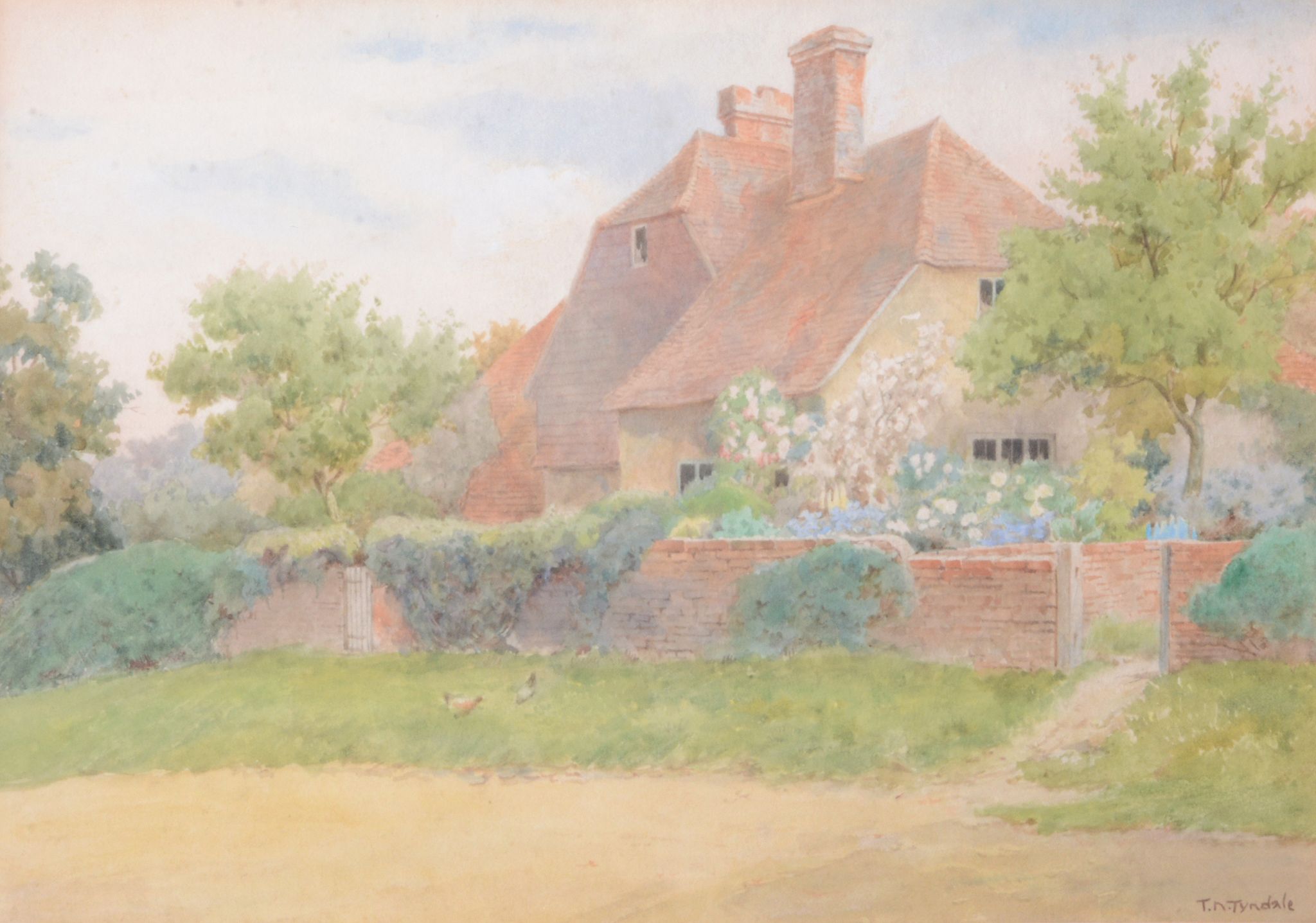 Thomas Nicholson Tyndale (1860-1930) - Evesham,Worcester  Watercolour Signed lower right 26 x 18 - Image 3 of 5