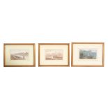 Andrew Lang (fl.1885-1887) - A group of 10 angling watercolours  Four sepia watercolours  Each