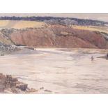 Norman Wilkinson (1878-1971) - Intake Pool, River Spey  Watercolour over graphite Signed lower right