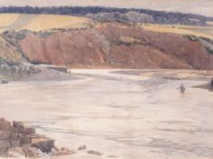 Norman Wilkinson (1878-1971) - Intake Pool, River Spey  Watercolour over graphite Signed lower right