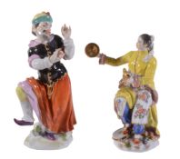 A Meissen figure of a 'Japanese Dancing', 20th century   A Meissen figure of a 'Japanese Dancing',