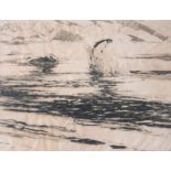 Norman Wilkinson (1878-1971) - A fresh run fish  Etching and drypoint Signed and dated 23.5 x 31