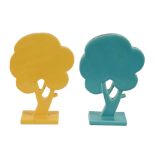 Robert Lallemant , a pair of Art Deco earthenware models of trees   Robert Lallemant (1902-1954),