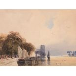 Thomas Shotter Boys (1803-1874) - Rouen, Normandy  Watercolour with some scratching out, on wove