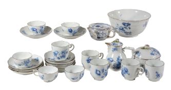 A Meissen part tea and coffee service, mid 18th century   A Meissen part tea and coffee service,