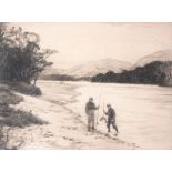 Norman Wilkinson (1878-1971) - A game fish  Etching and drypoint Signed and titled  24.5 x 32 cm.(