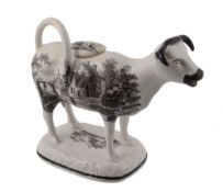 A Glamorgan Pottery cow-creamer, circa 1830   A Glamorgan Pottery (Baker, Bevans  &  Irwin) cow-