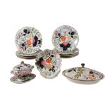 A Coalport part dessert service, circa 1820, comprising   A Coalport part dessert service,   circa