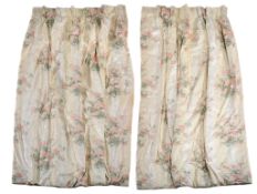 A quantity of Colefax  &  Fowler 'Plumbago' pattern curtains,   modern, comprising three pairs of