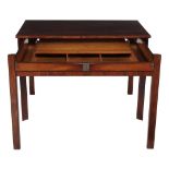 A mahogany architect's table  , late 19th/early 20th century, the rectangular top above sliding