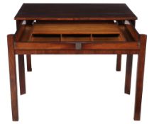 A mahogany architect's table  , late 19th/early 20th century, the rectangular top above sliding