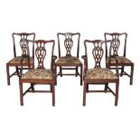 A set of ten mahogany dining chairs in George III style,   20th century, to include to carvers,