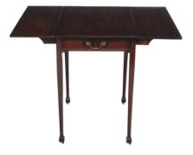 A George III mahogany Pembroke table  , circa 1770, the rectangular top with fall flaps above