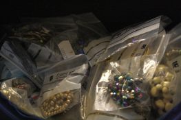 Quantity of costume necklaces  , beaded necklaces and clip on earrings etc