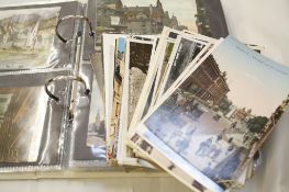 Two albums of mid to late 20th Century postcards  , a quantity of loose postcards and two empty