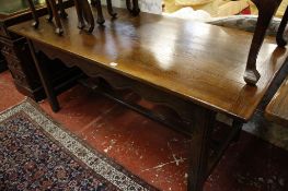 A French oak refectory table   with cleated ends