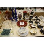 A quantity of decorative ceramics and glassware  , to include Llanfair part coffee set, Foley china