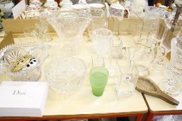 A quantity of glassware   to include modern vases, jugs etc
