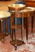 A French occasional table   with three tiers