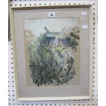 Anne Hicks RWA (b. 1928) 'Brandon Hill' Acrylic Unsigned 35cm x 28cm