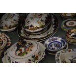 A quantity of decorative ceramics and glassware,   to include, Mintons, Aynsley cabinet plates, a