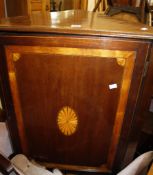 A mahogany  &  satinwood banded corner cabinet, circa 1900  , 69cm wide