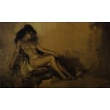 After Sir Russell Flint Reclining nudes Reproduction prints, a pair 18.5cm x 30cm (2)