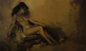 After Sir Russell Flint Reclining nudes Reproduction prints, a pair 18.5cm x 30cm (2)