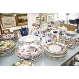 A quantity of decorative ceramics   to include Ironstone china, Masons graduated jug, miniature