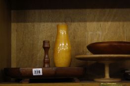 A quantity of wooden items   to include a bowl inscribed P0 year old N.Z. Matai, Greg Morris 1992'