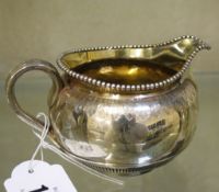 A Victorian silver jug  , maker George Fox, London 1868, 4.37troy oz.