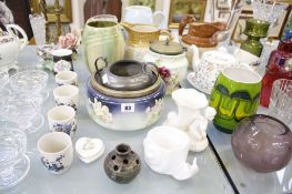 Quantity of decorative ceramics and glass   to include a Beswick Dauschound, Poole pottery,