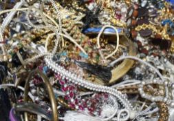 A quantity of costume jewllery   to include bangles, earrings, rings necklaces etc   IMPORTANT: