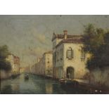 Continental School (20th Century) Venice  Oil on canvas Signed Bouvard lower right 26cm x 34.5cm (