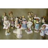 A quantity of assorted porcelain figures   (14) (af)