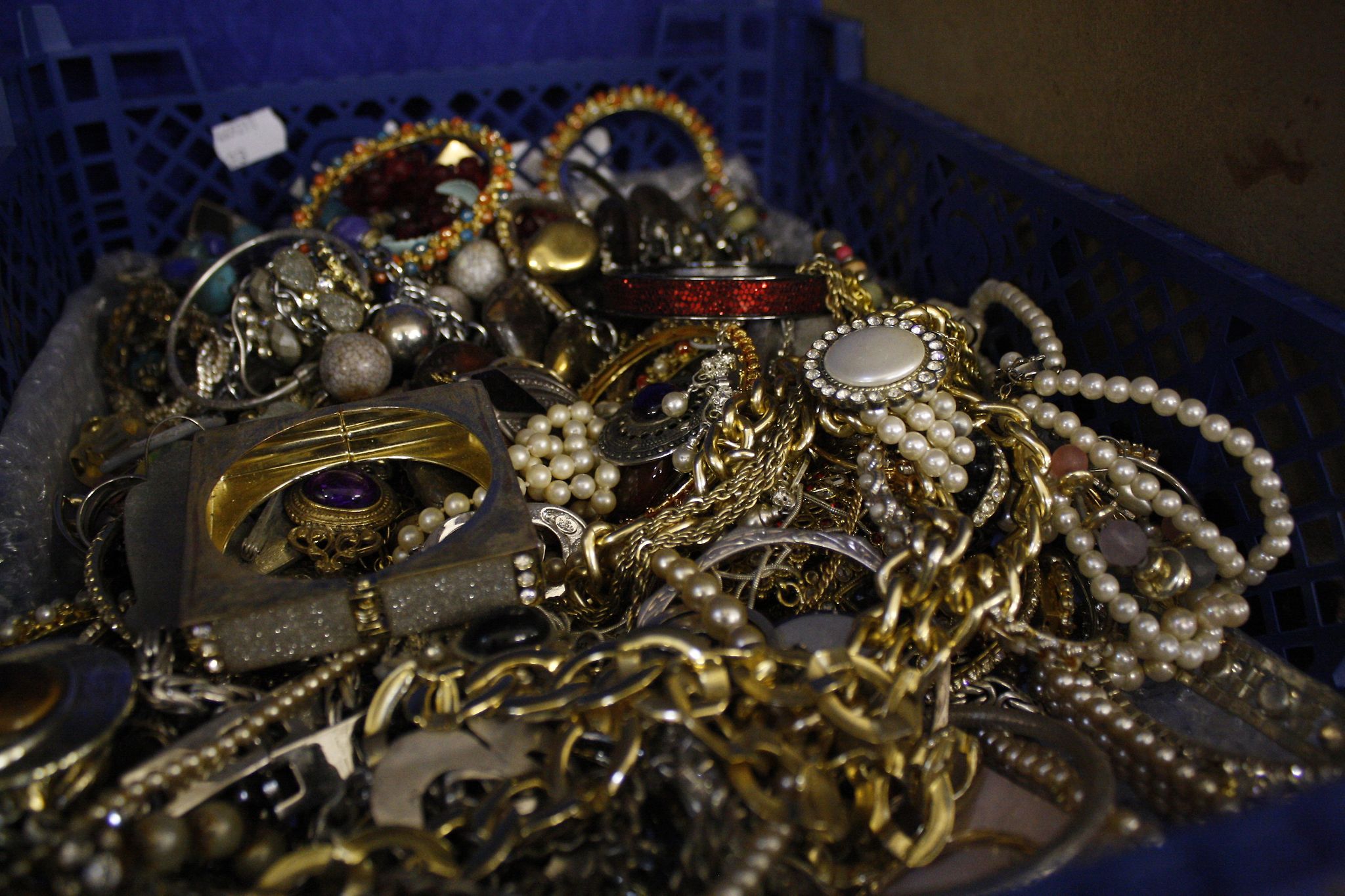 A collection of costume jewellery  , to include bracelets; earrings; rings; and other items