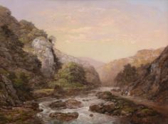 Edward Price (1800-1885) RA, RBA - Dovedale, Derbyshire  Oil on canvas Signed and dated 1880 lower