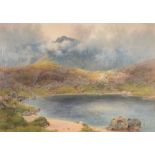 Benjamin John Ottewell ( ?-1937) - The Sandy Loch Balmoral  Watercolour Signed and dated 1906 51 x
