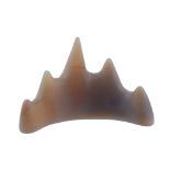 A Chinese agate brush-rest, Qing Dynasty, shaped as a five-peaked mountain...   A Chinese agate