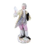A Meissen figure of a man, mid 19th century   A Meissen figure of a man,   mid 19th century,