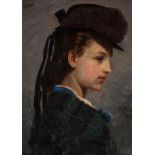 Olof Arborelius (1842-1915) - Portrait of young girl  Oil on canvas laid onto board Signed and dated