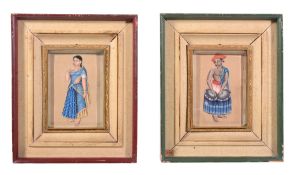Four Comapany School paintings , Trichinopoly, South India   Four Comapany School paintings  ,