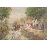 John Falconar Slater (1857-1937) - Returning home  Oil on board Signed lower left 44 x 57 cm.(17 3/8